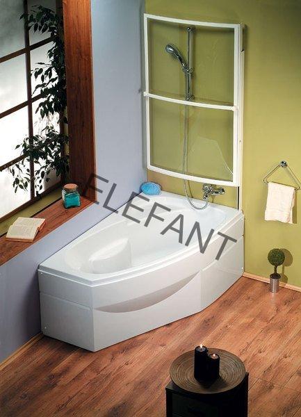 MAMBA L asymetrická vana 160x95x44cm, bílá